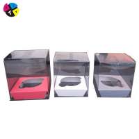 Custom PET clear cupcake boxes packaging plastic food packaging boxes safe