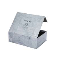 Customized Logo Paper Rigid Cardboard Apparel Clothes Packaging Marble Printing Magnetic Closure Boxes for Gift Pack